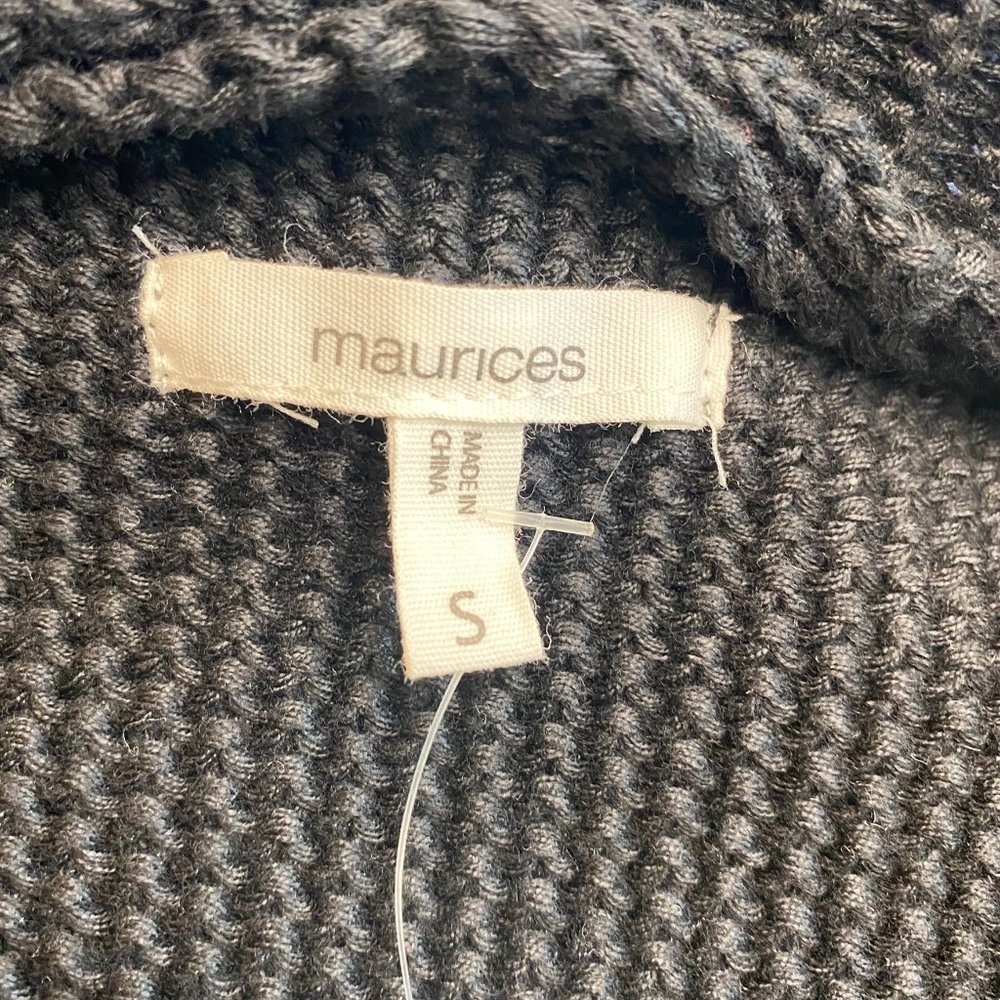 NWT Maurices Faux Fur Knit Vest in Black - Picture 6 of 11